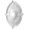 Ekena Millwork Attica PVC Medallion (Canopies up to 7 3/4"), 22"OD x 3 1/2"ID x 1"P, Metallic Sea Mist CMP22ATFSM - alternate 4